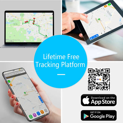 SinoTrack lifetime free GPS tracking platform on mobile and desktop