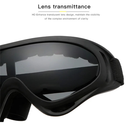 Motorcycle goggles HD lens close-up clear visibility riding