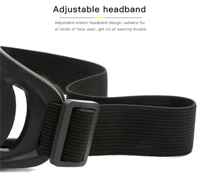 Motorcycle goggles adjustable elastic headband buckle detail