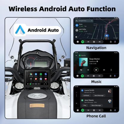 Motorcycle GPS wireless Android Auto navigation music and phone call