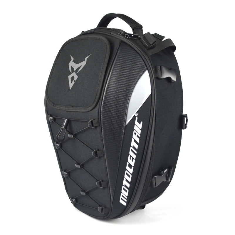 Motocentric motorcycle tail bag gray front view