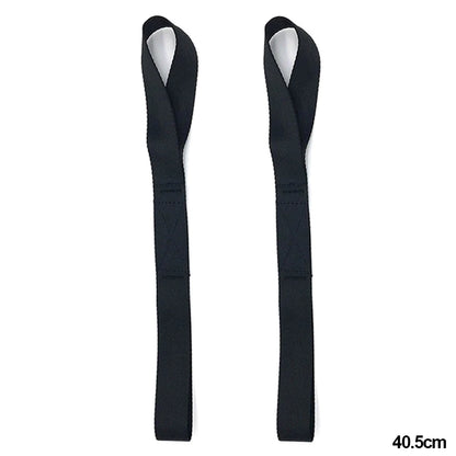 Black soft loop tie down straps 40.5cm motorcycle cargo securing pair