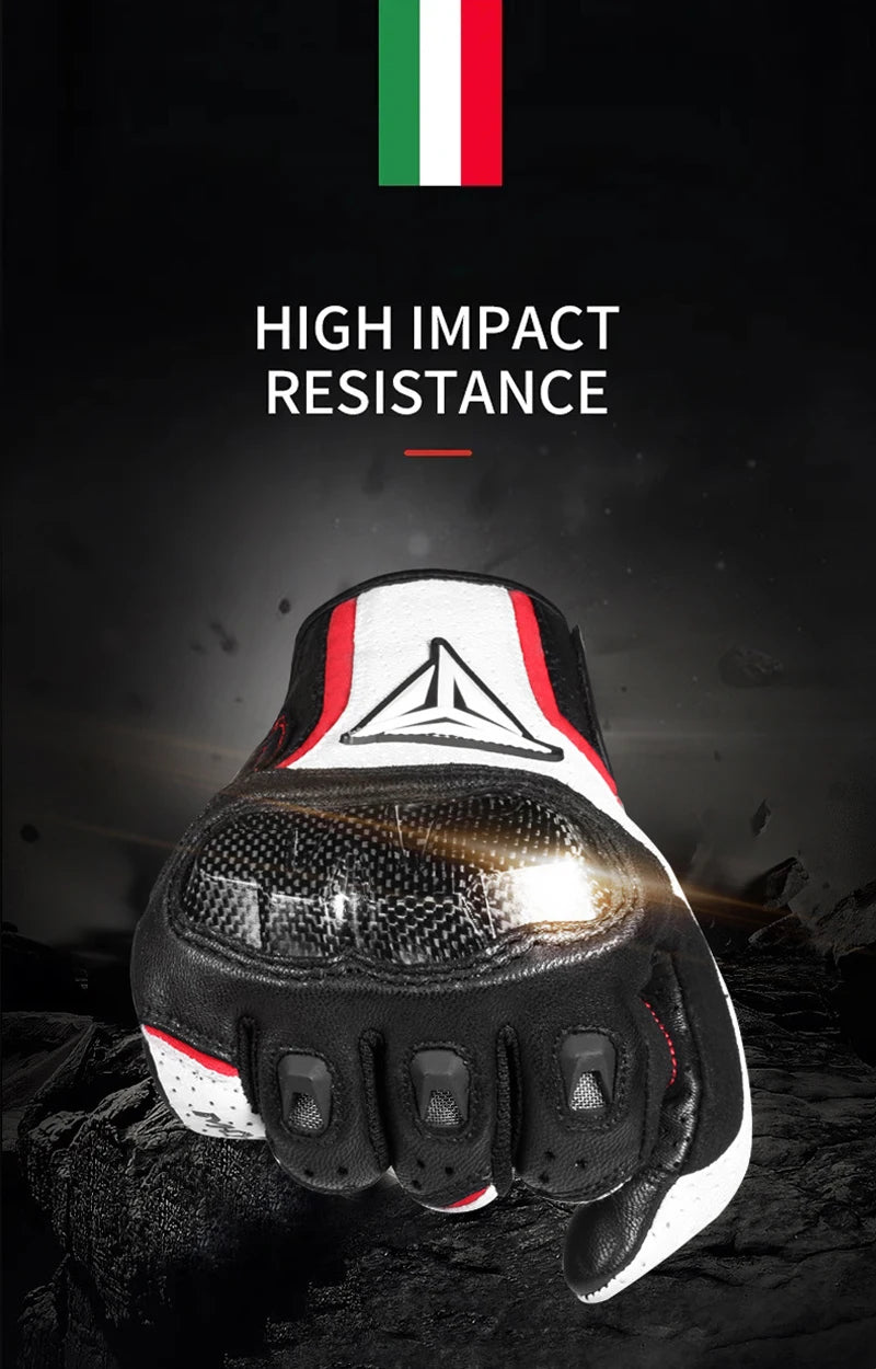 Motorcycle gloves high impact resistance carbon knuckle protection fist