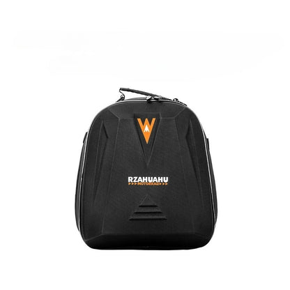 Motorcycle tail bag black hard shell front view