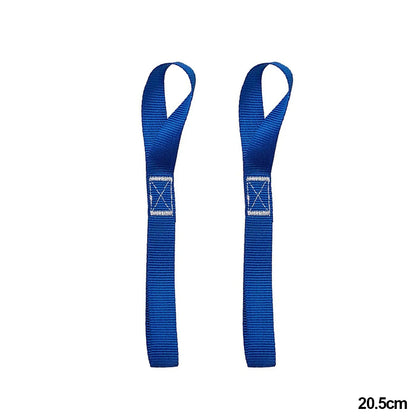 Blue soft loop tie down straps 20.5cm motorcycle cargo securing pair