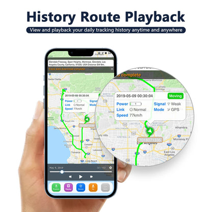 SinoTrack GPS tracker history route playback mobile app