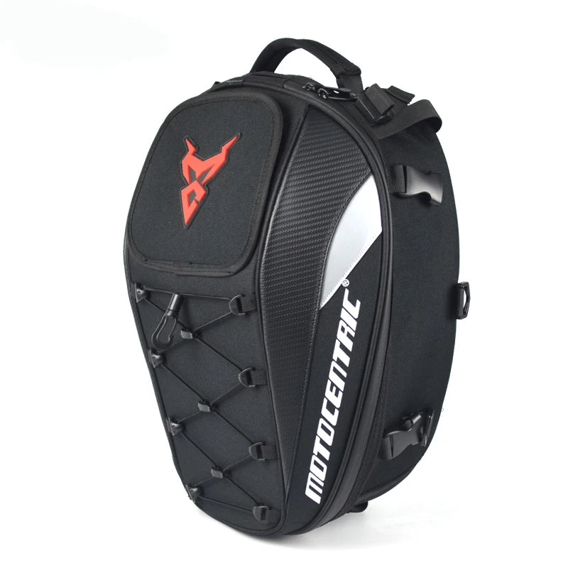 Motocentric motorcycle tail bag red front view