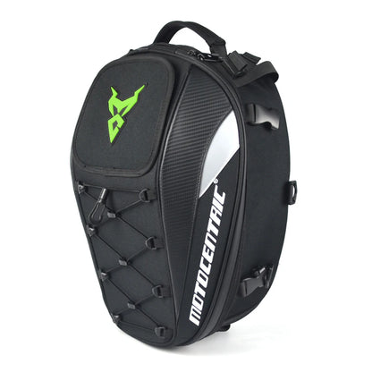 Motocentric motorcycle tail bag green front view