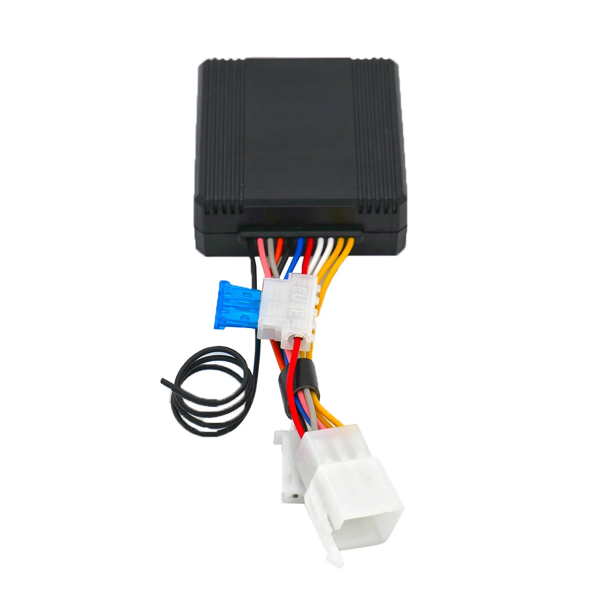 Motorcycle anti-theft alarm control unit with wiring harness