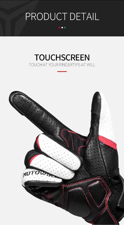 Motorcycle gloves touchscreen compatible fingertip GPS phone navigation