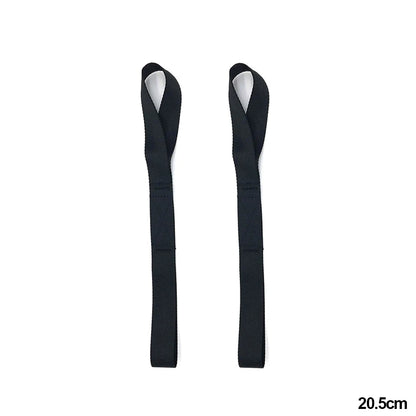 Black soft loop tie down straps 20.5cm motorcycle cargo securing pair